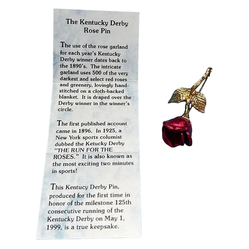 Kentucky Derby 1999 Rose Pin I 125th year collectible I